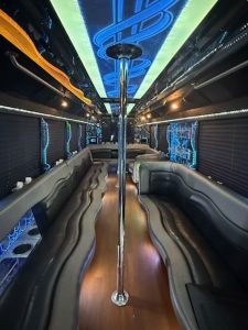 28 Passenger Party Bus with 2 Poles