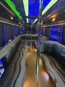 28 Passenger Party Bus with 2 Poles