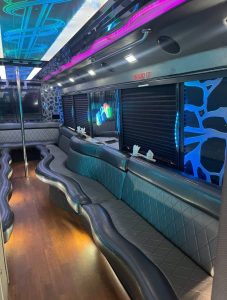 30 Passenger Party Bus with Restroom & Dance Pole