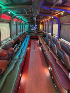 40 Passenger Party Bus with Pole & Bathroom